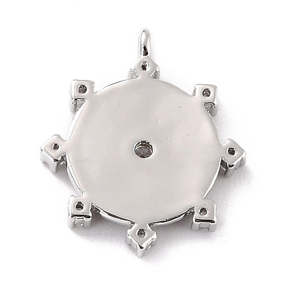 

PandaHall Eco-Friendly Brass Micro Pave Cubic Zirconia Pendants, Cadmium Free & Lead Free, Round, Real Platinum Plated, 17x15x2.5mm, Hole..., Clear
