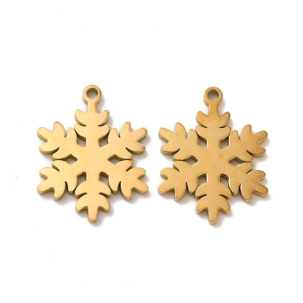 

PandaHall Ion Plating(IP) 304 Stainless Steel Pendants, Christmas Snowflake Charms, Golden, 19x15x1.4mm, Hole: 1.4mm 304 Stainless Steel...