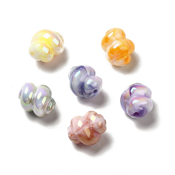 

PandaHall UV Plating Rainbow Iridescent Acrylic Beads, Spiral Shape, Mixed Color, 14x11.5~12mm, Hole: 1.6mm Acrylic Others Multicolor