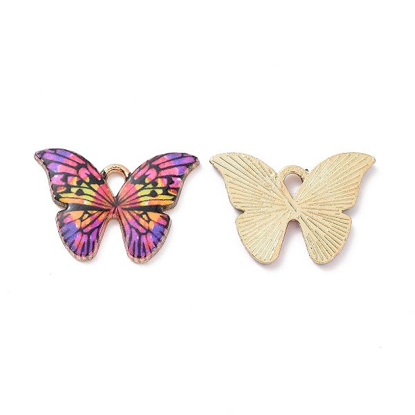

PandaHall Alloy Enamel Pendants, Light Gold, Cadmium Free & Nickel Free & Lead Free, Butterfly Charm, Colorful, 15x21.5x1.5mm, Hole: 2x3mm...