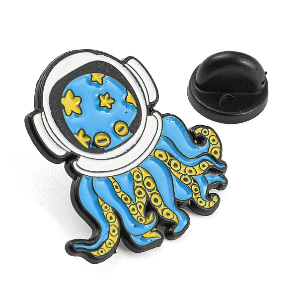 Octopus Astronaut Enamel Pins