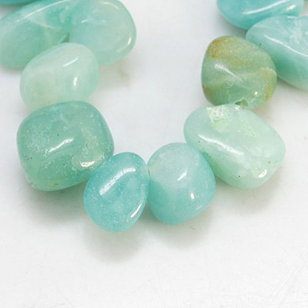 

PandaHall Natural Amazonite Beads Strands, Amorphous, Aquamarine, 4~13x6~20x1~12mm, hole: 1mm Amazonite Others Green