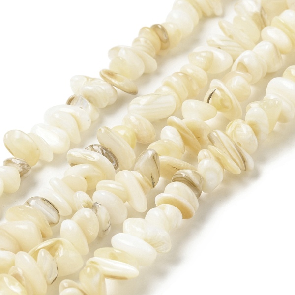 

PandaHall Natural Shell Beads Strands, Nuggets Chips, Lemon Chiffon, 5~13.5x5~8x1.5~6.5mm, Hole: 1mm, about 282pcs/strand, 31.30 inch...