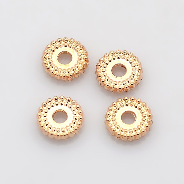 

PandaHall Disc Plating Zinc Alloy Spacer Beads, Rose Gold, 7x2mm, Hole: 1.5mm Alloy Disc
