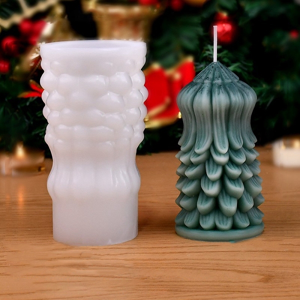 クリスマスツリーシリコン型キャンドル型