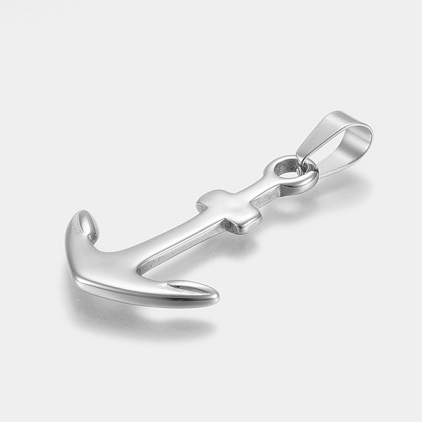

PandaHall 304 Stainless Steel Pendants, Anchor, Stainless Steel Color, 39x26x3mm, Hole: 5x10mm 304 Stainless Steel Anchor & Helm