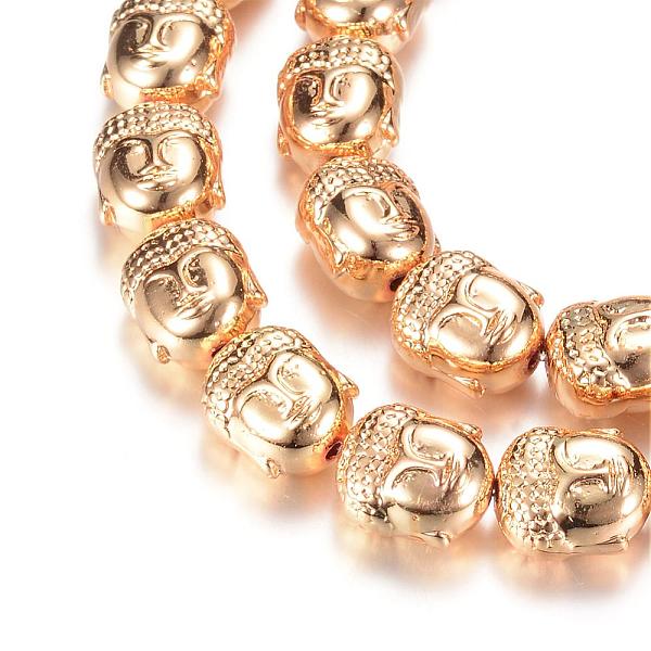 

PandaHall Electroplate Non-magnetic Synthetic Hematite Bead Strands, Buddha, Light Gold Plated, 10x9x7mm, Hole: 1mm, about 40pcs/strand...