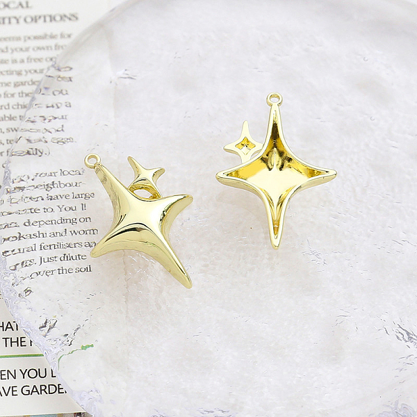 

PandaHall Alloy Pendants, Golden, Star, 34x23mm Alloy Star