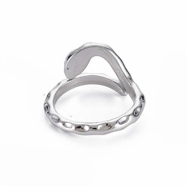 

PandaHall Snake Shape Rack Plating Alloy Cuff Rings, Open Rings, Cadmium Free & Lead Free, Platinum, US Size 6 3/4(17.1mm) Alloy