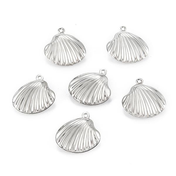 

PandaHall 316 Surgical Stainless Steel Pendants, Shell, Stainless Steel Color, 19x19x7mm, Hole: 1.2mm 316 Surgical Stainless Steel Shell...