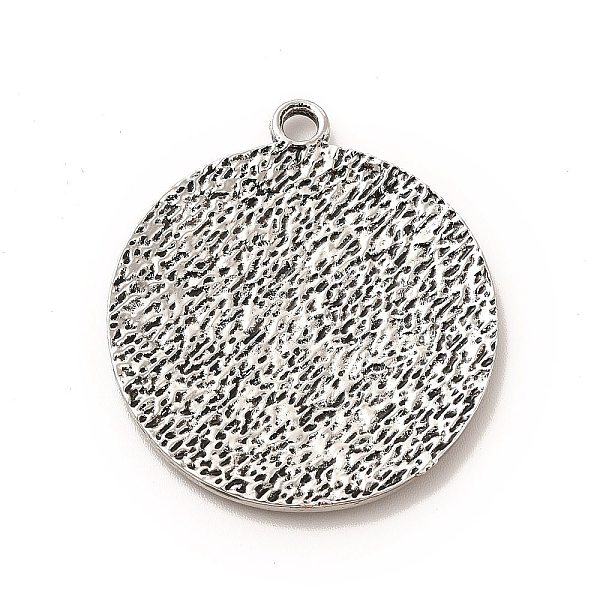 

PandaHall Tibetan Style Alloy Pendants, Flat Round with Dragon & Knot Charm, Antique Silver, 38x34x2.5mm, Hole: 2.6mm Alloy Flat Round