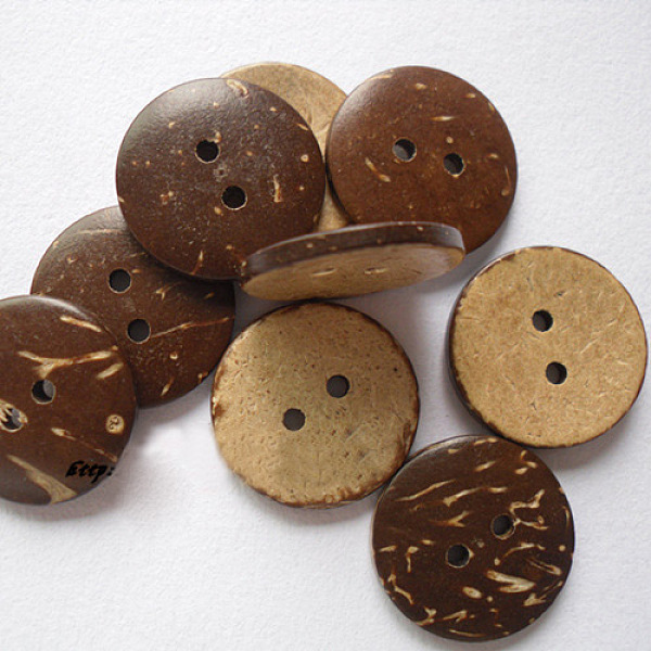 Craft Buttons With 2-Hole In Round Shape