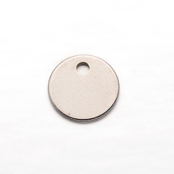 

PandaHall 304 Stainless Steel Charms, Blank Stamping Tag, Flat Round, Stainless Steel Color, 8x1mm, Hole: 1mm 304 Stainless Steel Flat Round