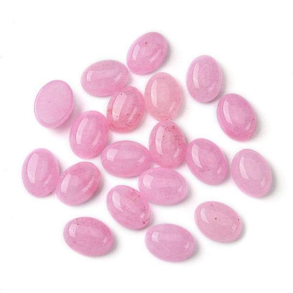 

PandaHall Natural White Jade Cabochons, Oval, Dyed, Pearl Pink, 8~8.5x6~6.5x2.5~3.5mm White Jade Oval