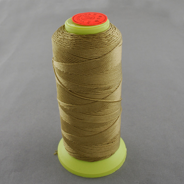 

PandaHall Nylon Sewing Thread, Dark Goldenrod, 0.8mm, about 300m/roll Nylon Gold