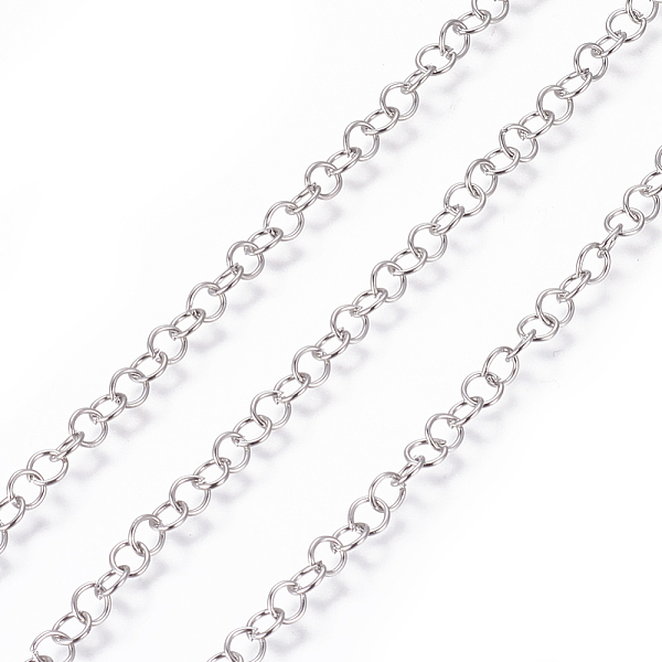

PandaHall 304 Stainless Steel Rolo Chains, Belcher Chain, Unwelded, Stainless Steel Color, 3.7mm, Links: 3.7x0.6mm 304 Stainless Steel