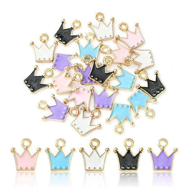20Pcs 5 Colors Alloy Enamel Charms
