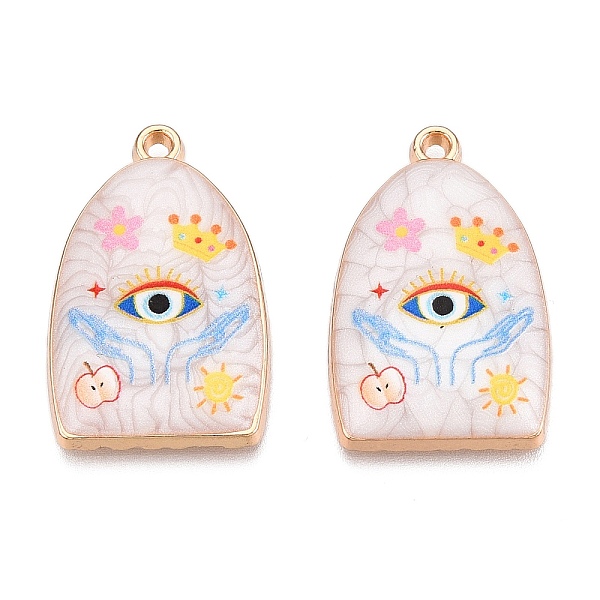 Printed Rack Plating Alloy Enamel Pendants