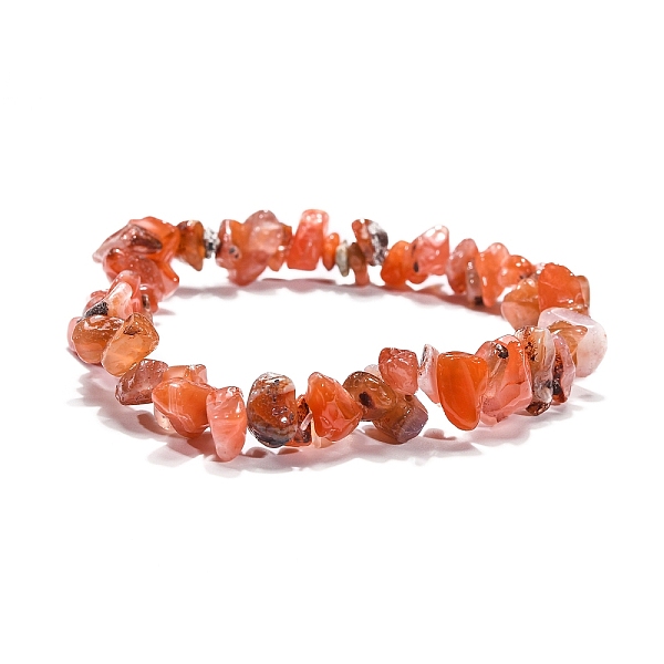 

PandaHall Carnelian(Dyed) Chips Stretch Bracelets, Inner Diameter: 2-1/8~2-1/4 inch(5.3~5.6cm) Carnelian Red