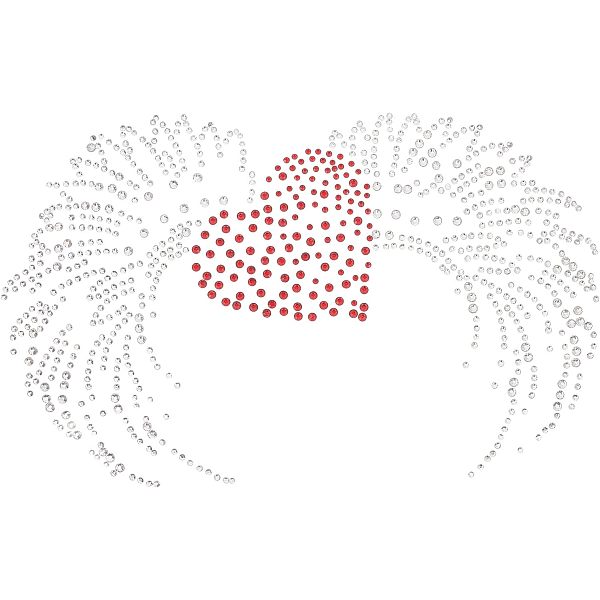 

PandaHall FINGERINSPIRE Angel Wing Love Heart Rhinestone Iron On Hotfix Transfer Decal Bling Patches, Clear Red Glitter Crystal Iron On...