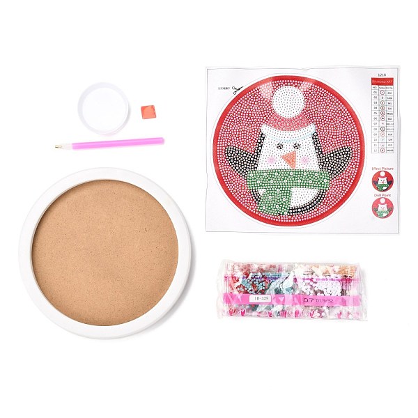 

PandaHall DIY Christmas Theme Diamond Painting Kits For Kids, Penguin Pattern Photo Frame Making, with Resin Rhinestones, Pen, Tray Plate..., Multicolor