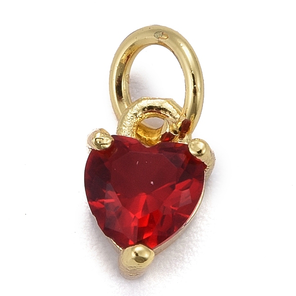 

PandaHall Brass Micro Pave Cubic Zirconia Charms, Long-Lasting Plated, Real 18K Gold Plated, Heart, Red, 8x5x3.5mm, Hole: 3mm Brass+Cubic...