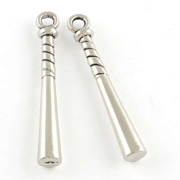 

PandaHall Tibetan Style Baseball Alloy Pendants, Cadmium Free & Lead Free, Antique Silver, 35x4.5x4mm, Hole: 2mm, about 625pcs/1000g Alloy...