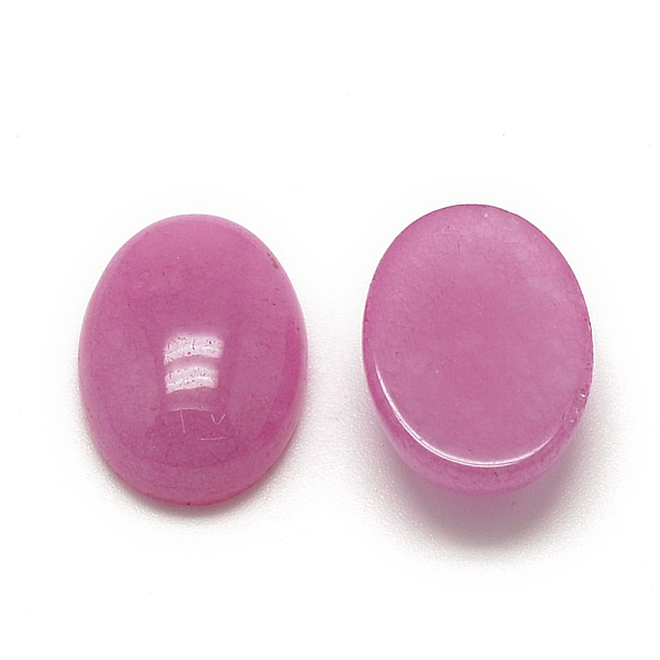 

PandaHall Natural White Jade Cabochons, Dyed, Oval, Orchid, 18x13x5mm White Jade Oval Purple