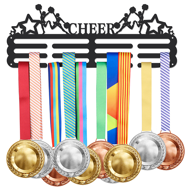 SUPERDANT Cheer Cheerleading Medal Holder Pentagram Medals Display Rack Sturdy Steel Metal Holder Wall Mount No Hooks Over 60 Medals