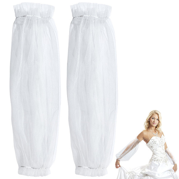 

PandaHall CRASPIRE Lace Arm Sleeves White Bridal Gloves Fingerless Polyester Lace Arm Sleeves Ideal for Birthday Parties Wedding Etiquette...