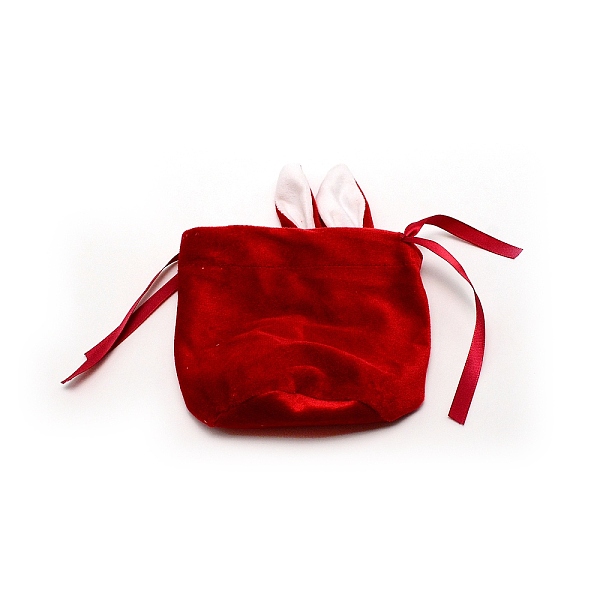 

PandaHall Velvet Jewelry Drawstring Gift Bags, Rabbit Ear Bags, Wedding Favor Candy Bags, FireBrick, 20.5x15.5x0.6cm Cloth None Red