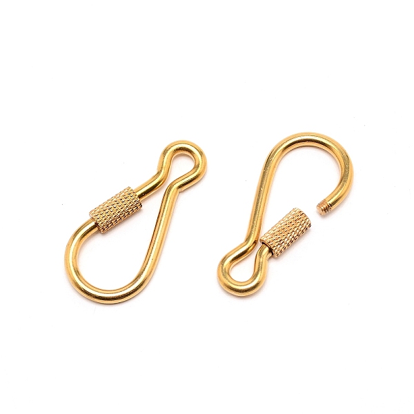 

PandaHall Brass Screw Carabiner Lock Charms, for Necklaces Making, Golden, 53.5x25x4mm, Inner Diameter: 46.5x18mm Brass Others