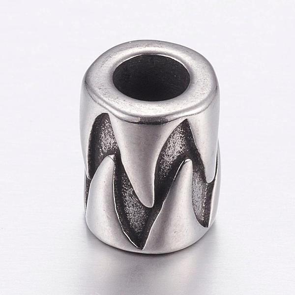 

PandaHall 304 Stainless Steel European Beads, Large Hole Beads, Column, Antique Silver, 12x9mm, Hole: 5mm 304 Stainless Steel Column