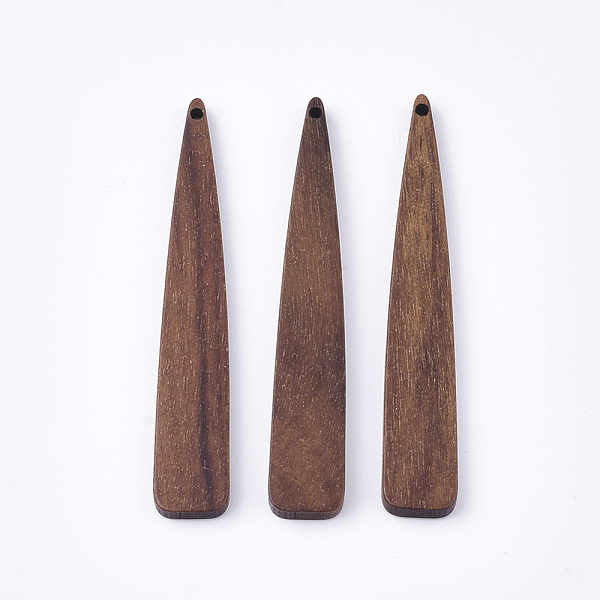 

PandaHall Undyed Walnut Wood Big Pendants, Teardrop, Saddle Brown, 54x9x3mm, Hole: 1.2mm Wood Teardrop Brown