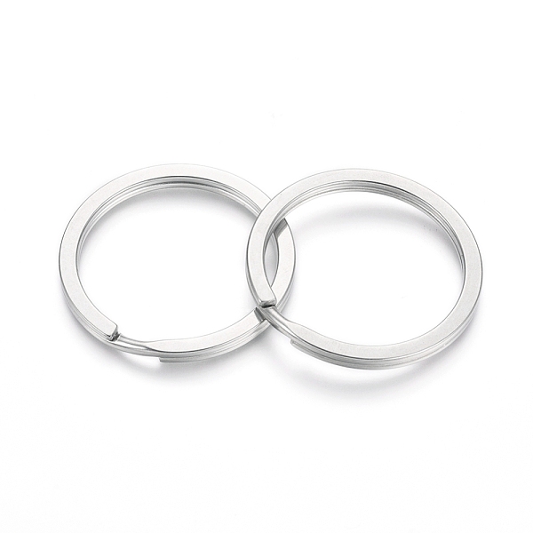 

PandaHall 304 Stainless Steel Split Key Rings, Keychain Clasp Findings, Stainless Steel Color, 32x2.3mm, Wire: 2mm 304 Stainless Steel Ring