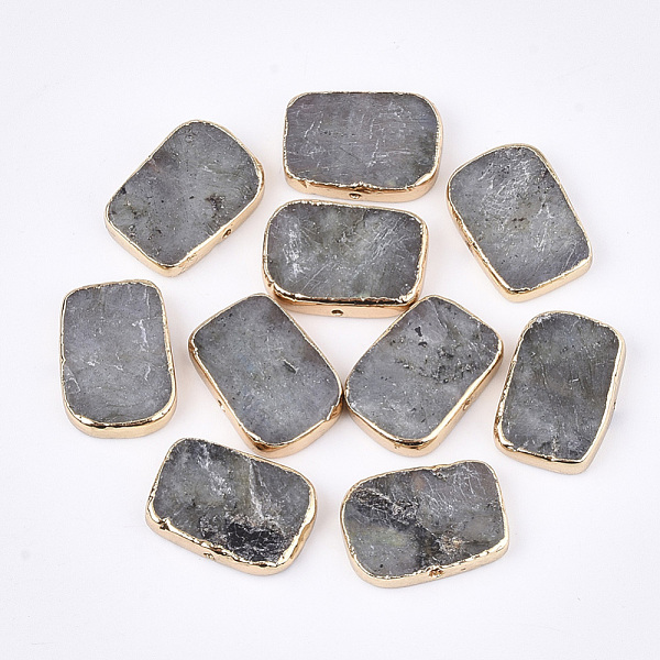 

PandaHall Electroplate Natural Labradorite Beads, Rectangle, 13~14x18~19x3~4mm, Hole: 1mm Labradorite Rectangle