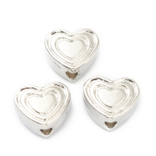 

PandaHall Alloy Beads, Cadmium Free & Lead Free, Heart, Real Platinum Plated, 7x8x4mm, Hole: 1.6mm Alloy Heart