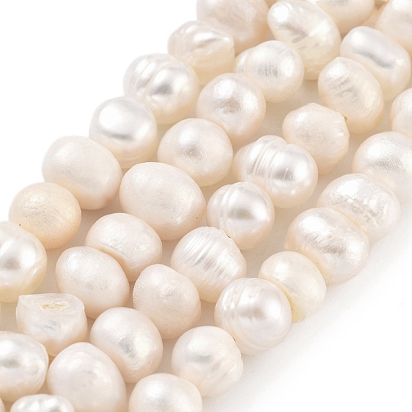 

PandaHall Natural Cultured Freshwater Pearl Beads Strands, Potato, Antique White, 6~7mm, Hole: 0.6mm, about 29pcs/strand, 6.69 inch(17cm)...