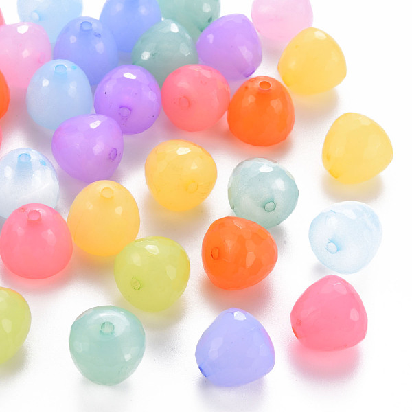 

PandaHall Transparent Acrylic Beads, Dyed, Faceted, Teardrop, Mixed Color, 15x14.5mm, Hole: 2mm, about 243pcs/500g Acrylic Teardrop..., Multicolor