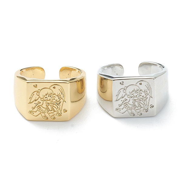 

PandaHall Brass Open Rings, Long-Lasting Plated, Real 18K Gold Plated, Girls, Mixed Color, 6~12.5mm, Inner Diameter: 17.8mm Brass Clear