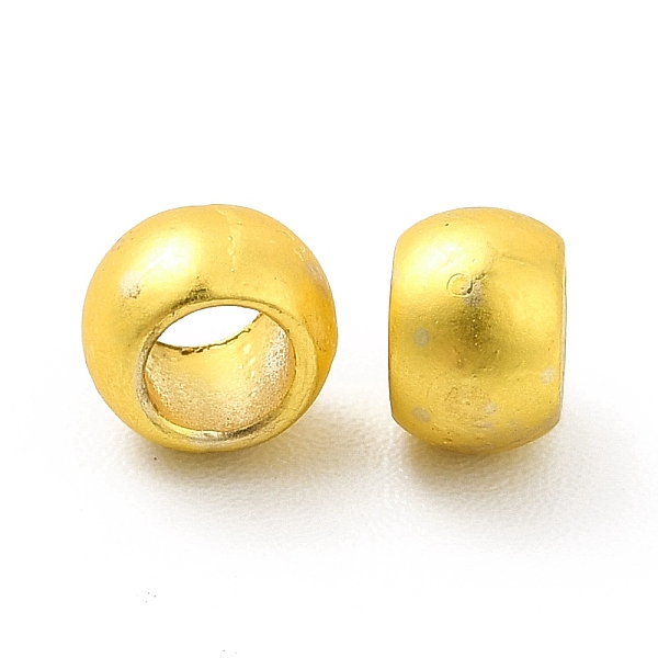 

PandaHall Rack Plating Alloy Beads, Rondelle, Matte Gold Color, 5x3.5mm, Hole: 3mm Alloy Rondelle