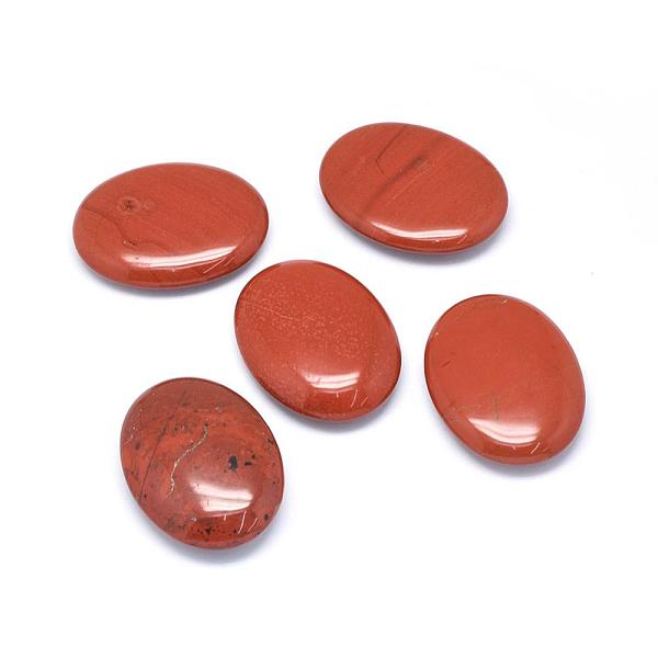 

PandaHall Natural Red Jasper Oval Palm Stone, Reiki Healing Pocket Stone for Anxiety Stress Relief Therapy, 44~45x33~34x9~12mm Red Jasper...
