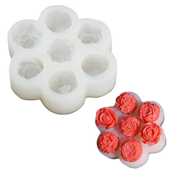 Moules en silicone pour bougies en forme de fleurs