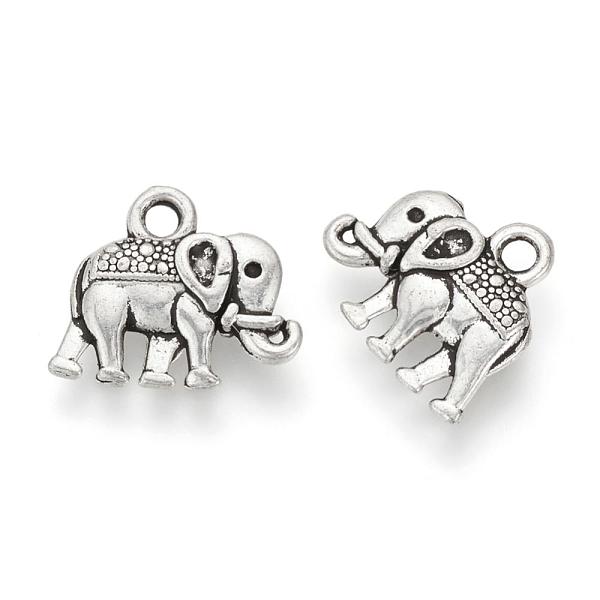 

PandaHall Tibetan Style Alloy Charms, Elephant, Cadmium Free & Lead Free, Antique Silver, 12x14x3mm, Hole: 1.5mm, about 1140pcs/1000g Alloy...