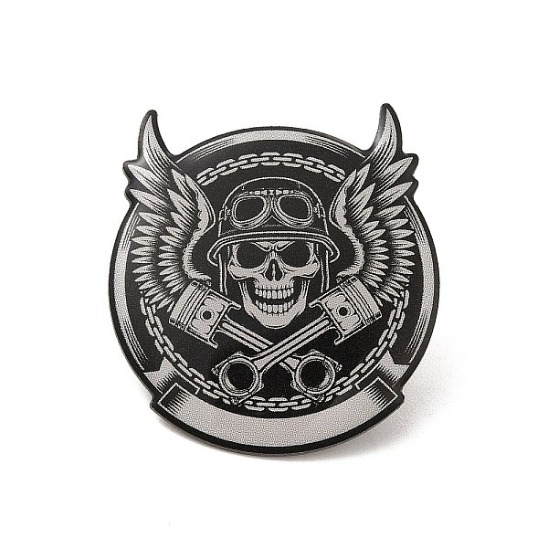 

PandaHall Skull & Wing Alloy Brooch for Backpack Clothes, Black, 30x27x1.8mm Alloy Black