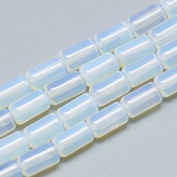 

PandaHall Opalite Glass Bead Strands, Column, 10~11x6mm, Hole: 1mm, about 40pcs/strand, 15.7 inch Opalite Column