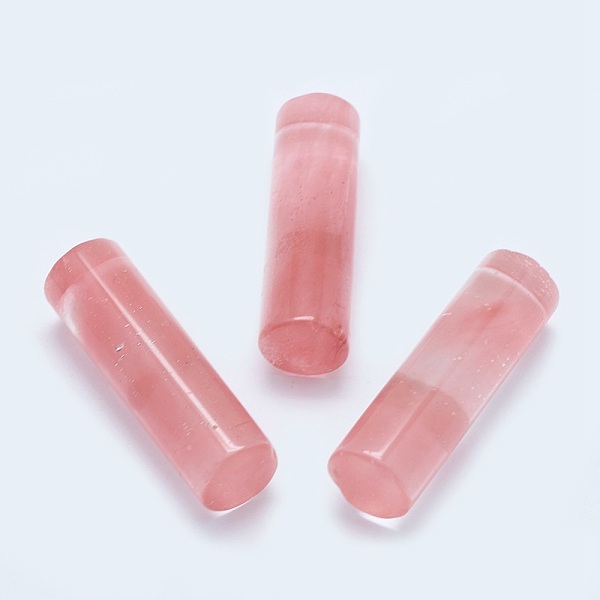 

PandaHall Cherry Quartz Glass Beads, Undrilled/No Hole Beads, Column, 35x11mm Cherry Quartz Glass Column