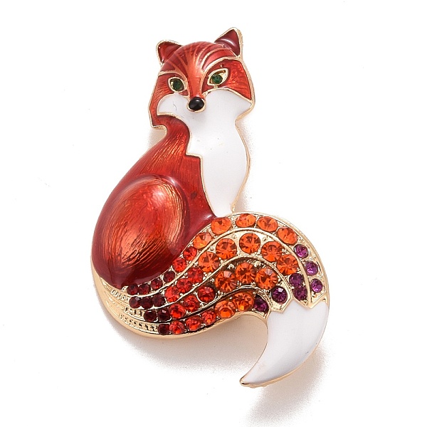 

PandaHall Rhinestone Fox Badge, Animal Alloy Enamel Lapel Pin for Backpack Clothes, Golden, Hyacinth, 54x37x7mm, Pin: 0.7mm Alloy+Rhinestone..., Red