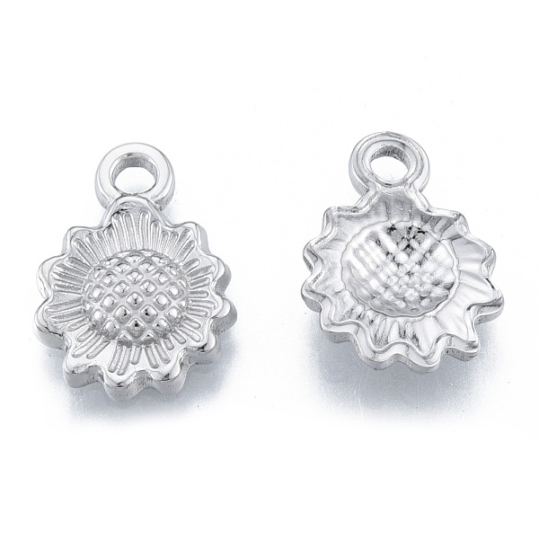 

PandaHall 304 Stainless Steel Pendants, Flower, Stainless Steel Color, 17.5x12.5x2.5mm, Hole: 2mm 304 Stainless Steel Flower