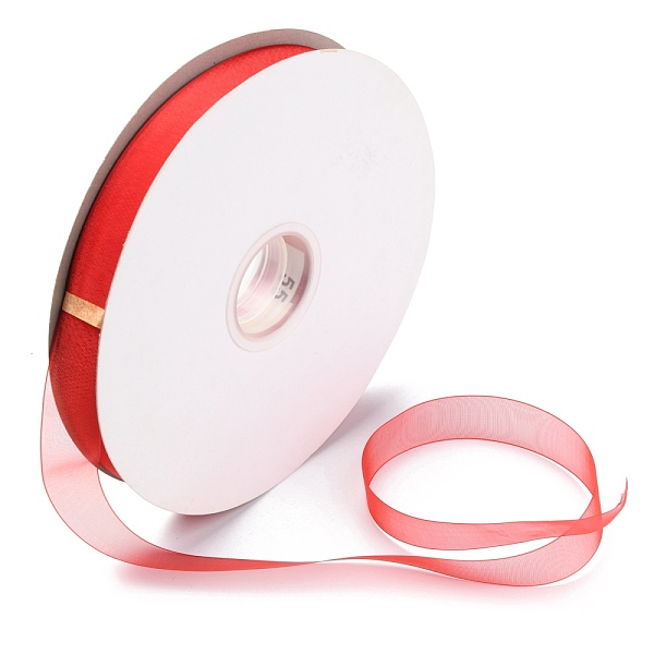 

PandaHall Organza Ribbons, Chiffon Satin Ribbon, for Gift Wrapping, Valentine's Day, Wedding, Birthday Party Decorate, Crimson, 3/4 inch..., Pink